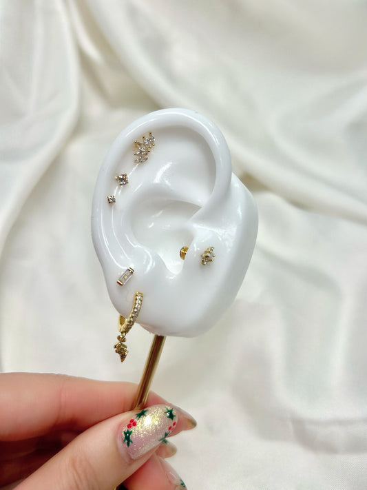 Lotus Flat Back Earrings