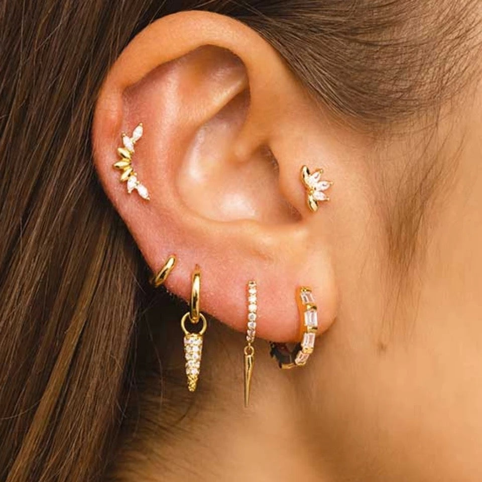 Lotus Flat Back Earrings