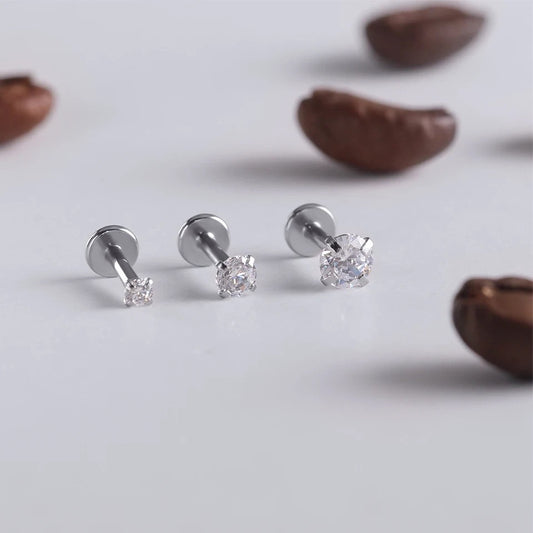 Diamond Flat Back Earrings