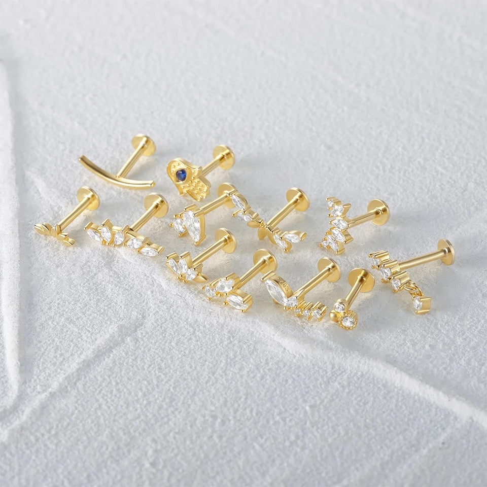 Lotus Flat Back Earrings
