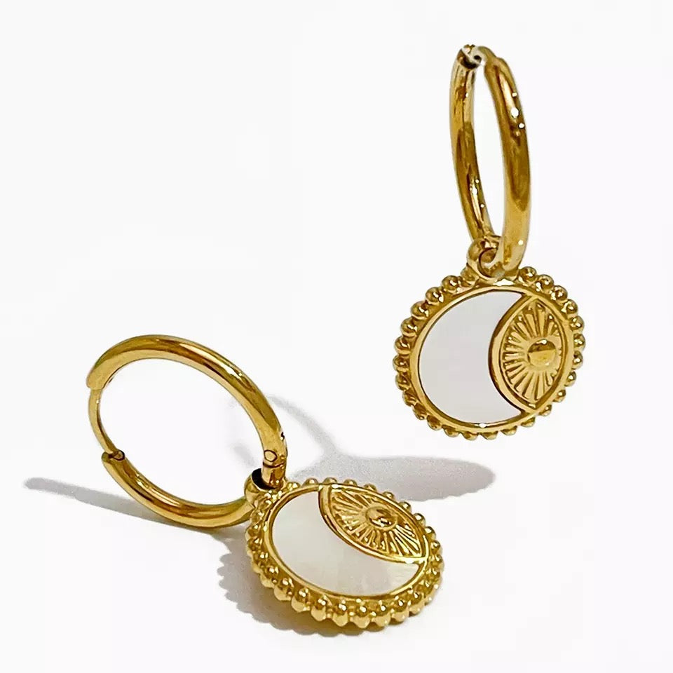 Celestial Huggie Earrings